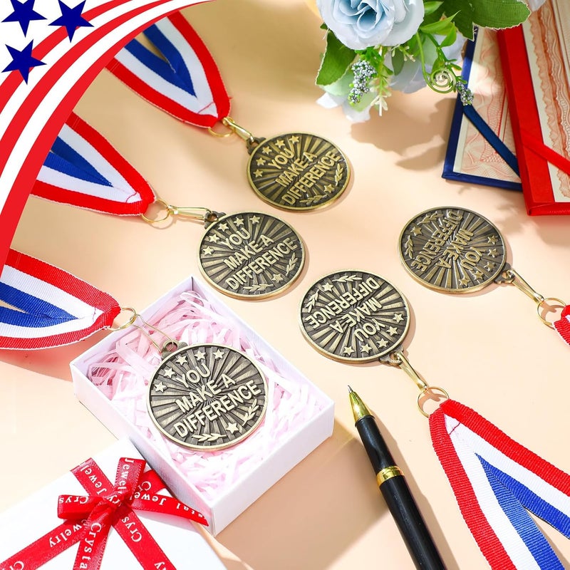 Quelay 30 Pcs 2'' Gold Awards Medals Bulk Winner Medals with Neck Ribbons Encourage Team Participation for Adults Trophy Award Prize Gift Competitions Graduation Party - Image 4